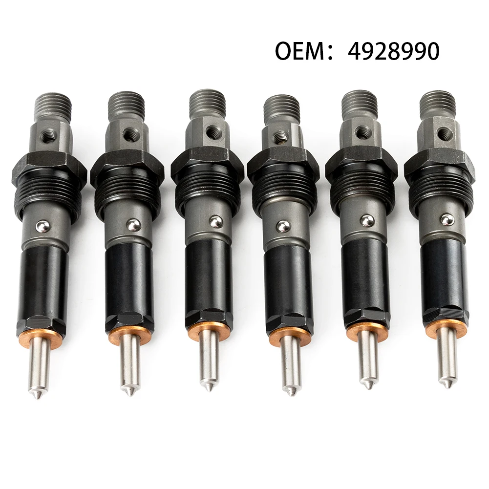 

6PCS New 4BT Engine Parts 4928990 390KAL59P6 Fuel Injection Common Rail Injector For Dodge For Ram 3802689 KDAL59P6 768