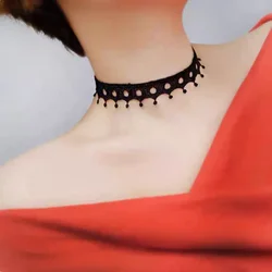 Handmade Velvet Lace Vintage Black Heart Choker Necklace (Crown 31)