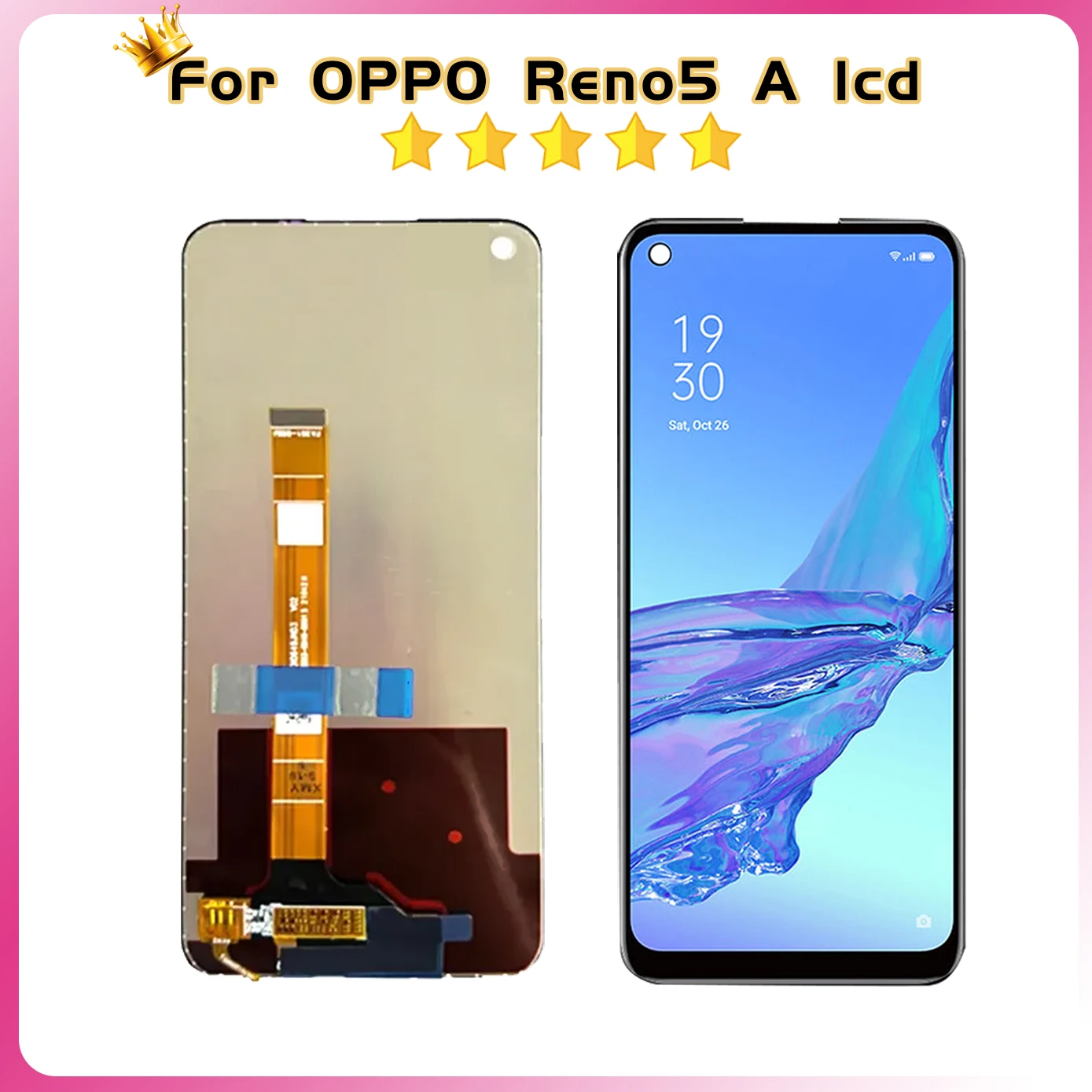 Tested LCD 6.5" for Oppo Reno5 A 5G CPH2199 A101OP Display Touch Screen Assembly