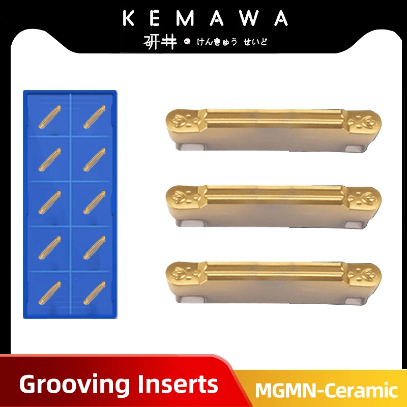 

KEMAWA 10pcs Carbide Inserts Grooving Turning Tools MRMN150 MRMN200 MRMN300 Turning Tools Ceramic Coated Metal Lathe Slotted