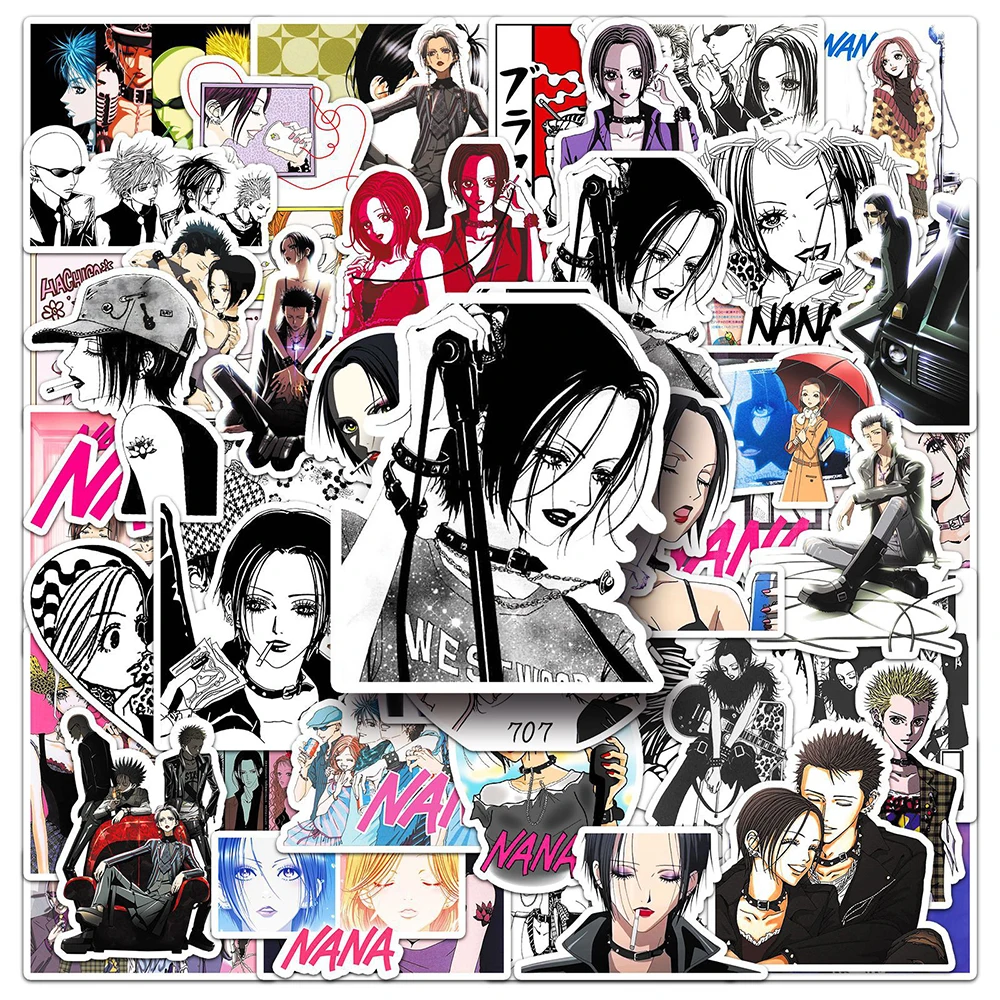 50PCS Coole NANA Cartoon Aufkleber Animation Aufkleber Graffiti DIY Laptop Telefon Gitarre Auto Fahrrad Skateboard Aufkleber Kinder Spielzeug