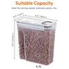 4L Cereal Storage Containers with Lids 1/2/4pcs Airtight Food Moistureproof Tank with Label Stickers Kitchen Organization Box 6