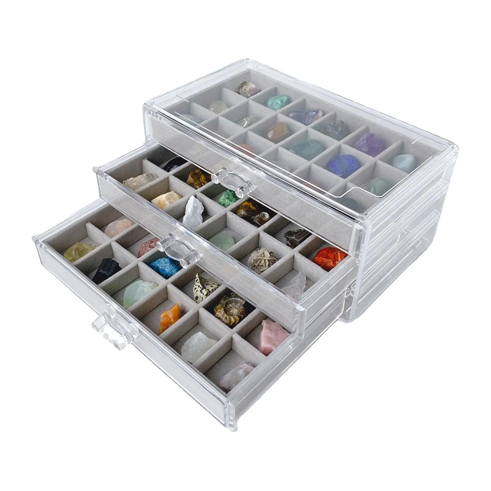 Rock Collection for Kids with Display Case Geology Science Stem