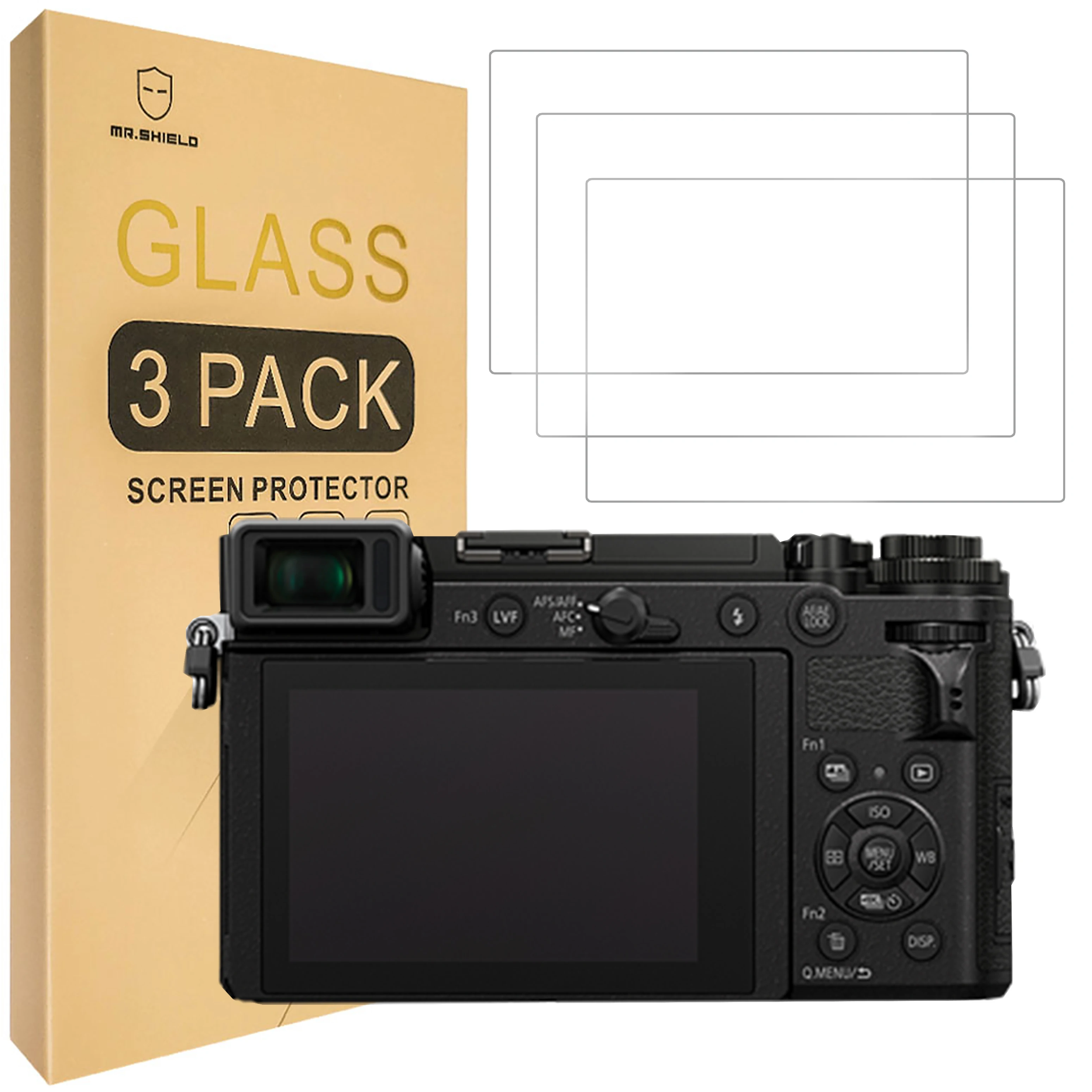 

Mr.Shield [3-Pack] Screen Protector For Panasonic Lumix DC-GX9 GX9 G9 GX7 II III Camera [Tempered Glass] [J 9H Hardness]