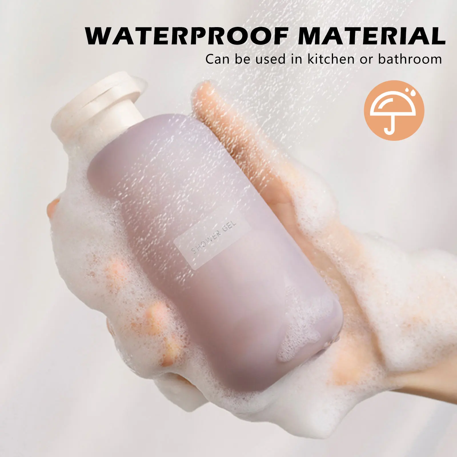 Bathroom Dispenser Sticker Set Bottle Label Shampoo Body Wash Labels Soap Bottle Cosmetic Detachable Waterproof Label
