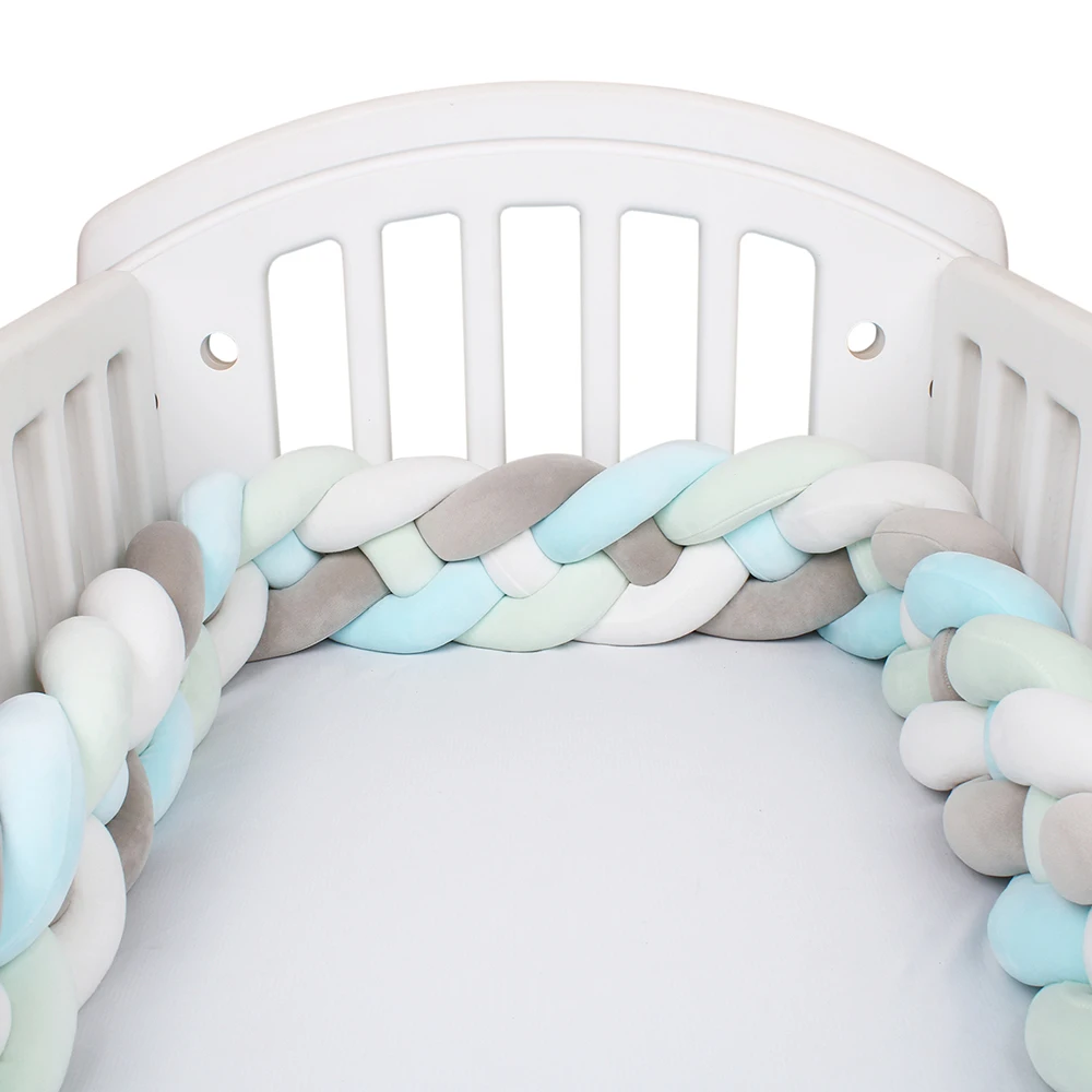 Widen Braided Crib Bumper Boy Girl Bumpers For Baby Bed Organizer Cot Protector Newborn Bed Accessories Room Decor Gift crib bumper
