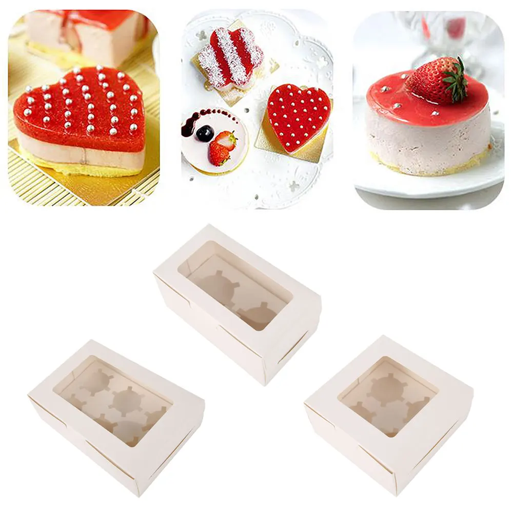 Cupcake Boxes with Inserts, Clear Window Cake Boxes, Cupcake Carrier with 2/4/6 Holes, ... - SKU CBI00913 - UGI Packaging