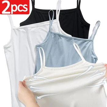 Canottiere sexy da donna Crop Top Camicia senza maniche Bralette Top con cinturino in tinta unita Gilet attillato Canotte dimagranti femminili Reggiseno intimo