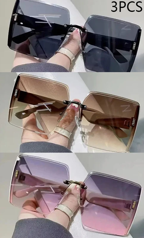 Elegant Gradient Frameless Women's Sunglasses