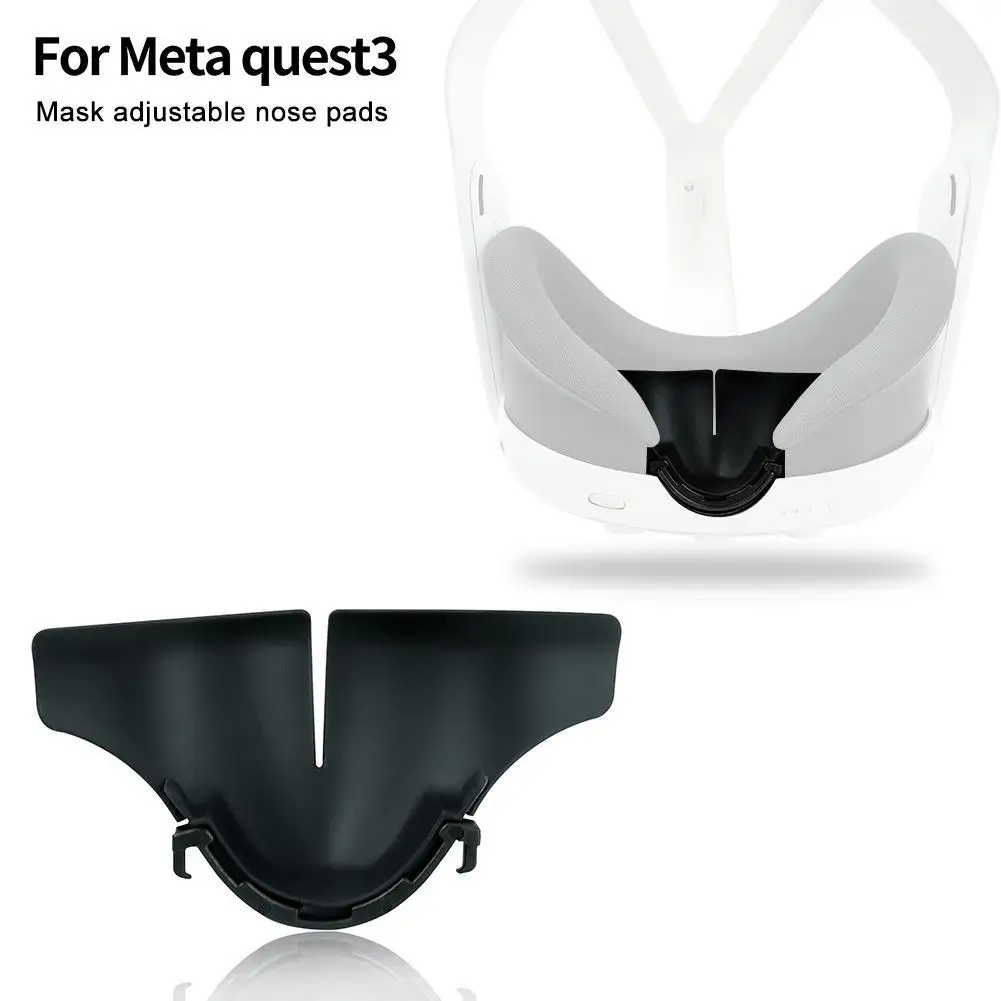 

For Meta Quest 3 VR Headset Blackout Nose Pad Silicone Soft Rubber Breathable Nose Pad For Meta Quest 3