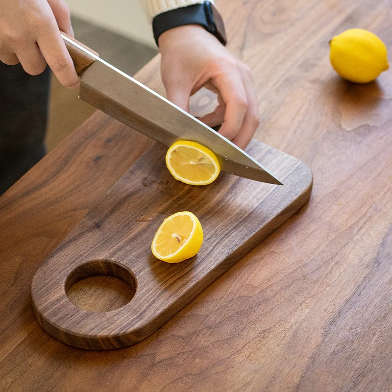 

Black Walnut Cutting Board for Kitchen, Solid Whole Wood, Fruit Lacquerless Wood Chopping Board, Rootstock