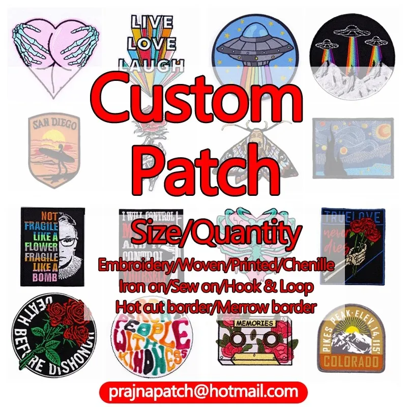 Custom Embroidered Parches Bordados De Marca Parches Bordados
