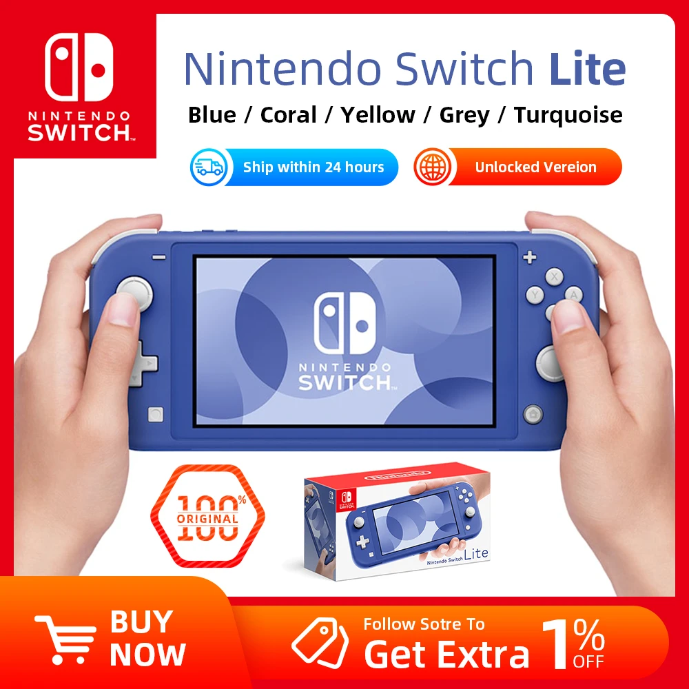 Nintendo Switch Lite Blue 5.5 Inch Lcd Touch Screen 32gb Built-in + Control  Pad Compatible All Nintendo Switch Games - Video Game Consoles - AliExpress