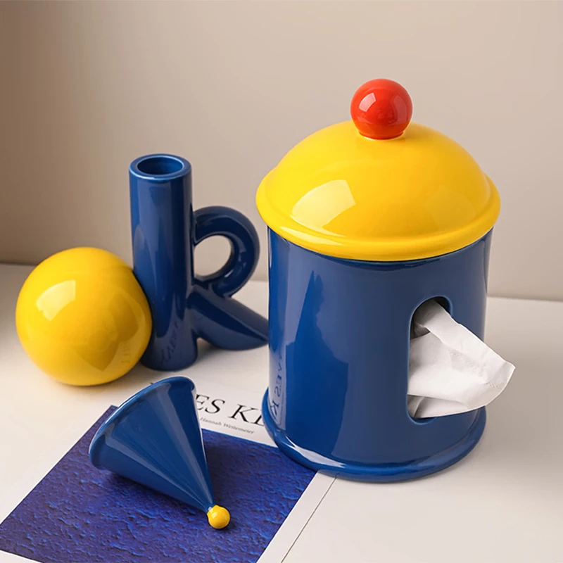 

Держатель для салфеток из керамического материала, бытовая коробка для хранения бумажных полотенец, домашний декор, креативные колпачки, коробки для салфеток для дома и офиса