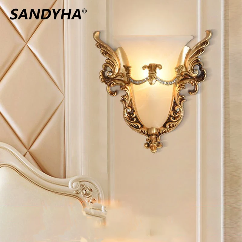 

SANDYHA Personality Angel Wing Wall Lamp Warm Vintage Light for Living Room Hoom Decor Abajur Quarto Luces Led Para Habitacion