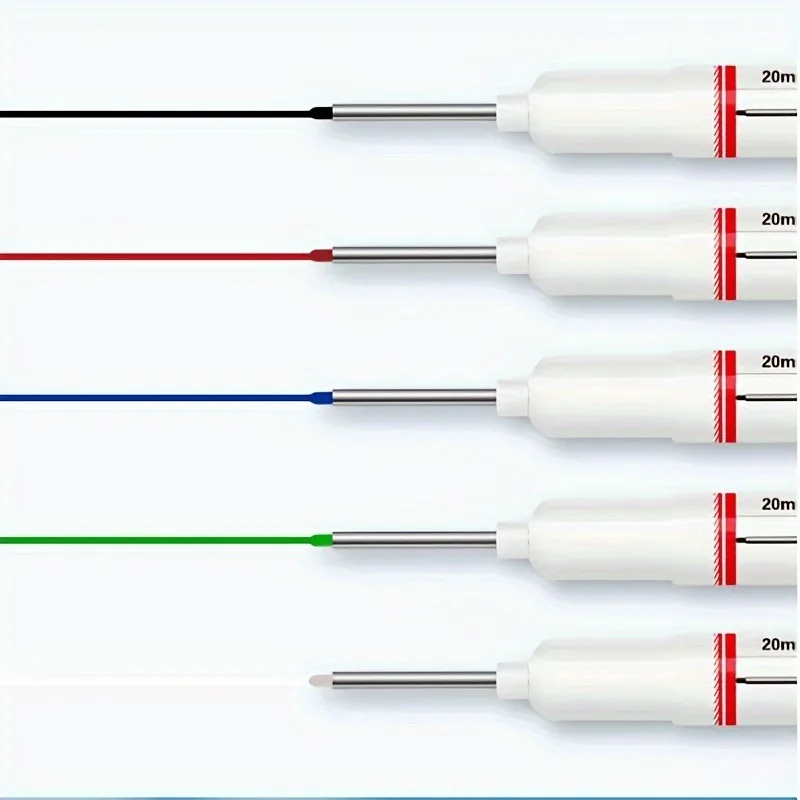 세트당 6 개 20mm 깊은 구멍 긴 닙 헤드 마커 금속용 천공 펜 방수 욕실 목공 장식 다용도
