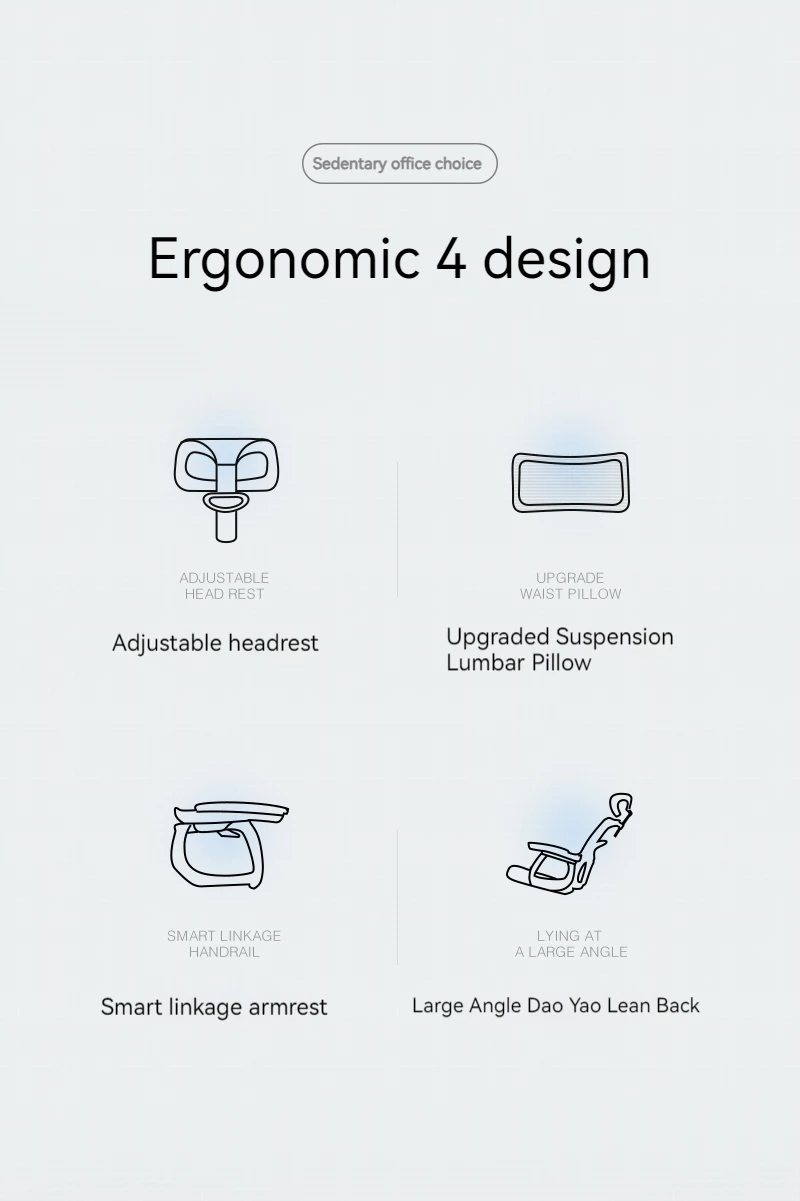 Description Picture 4 of itemRotate Recliner Office Chairs Esports Computer Sedentary Comfort Office Chairs Ergonomic Cadeira De Escritorio Furniture QF50OC