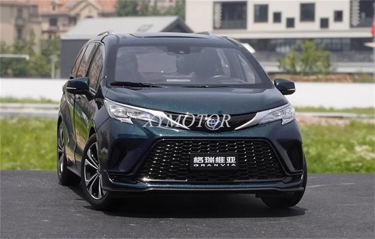 

1/18 1:18 For TOYOTA GRANVIA MPV Diecast Model Car Toys Boys Girls Gifts Hobby Display Ink Blue Ornaments Collection
