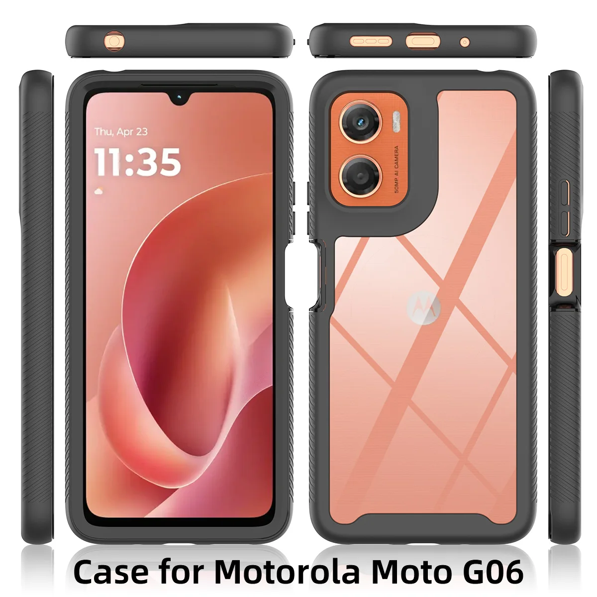 Hybrid Shockproof Armor Phone Case with Rugged Back Cover