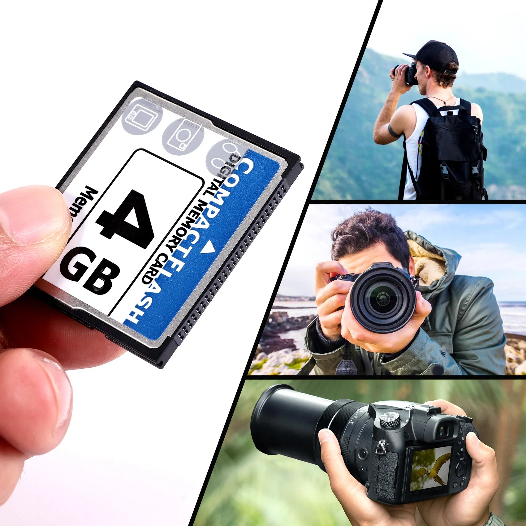 A10R 프로페셔널 4GB 컴팩트 플래시 메모리 카드(화이트&블루)
