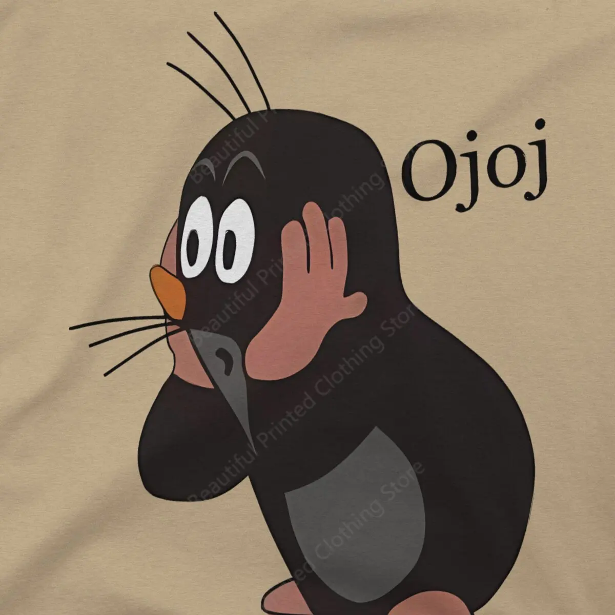100% Cotton T-shirt The Little Mole Print Cool Men's Women's T-Shirts 5