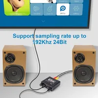 HIFI Digital To Analog Audio Converter Decoder RCA 3.5mm Headphone Amplifier Audio Toslink Optical Coaxial Output Dac 24bit 4