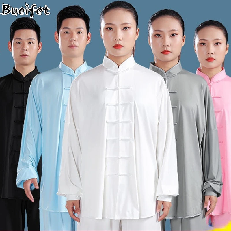 Traditional Chinese Tai Chi Kung Fu Uniforms Adult Morning Exercise Wushu Clothing Martial Arts Long Sleeve KungFu Uniform hsk 1 6 adult copybook english exercise chinese standard course students workbook and textbook libros art for kids books