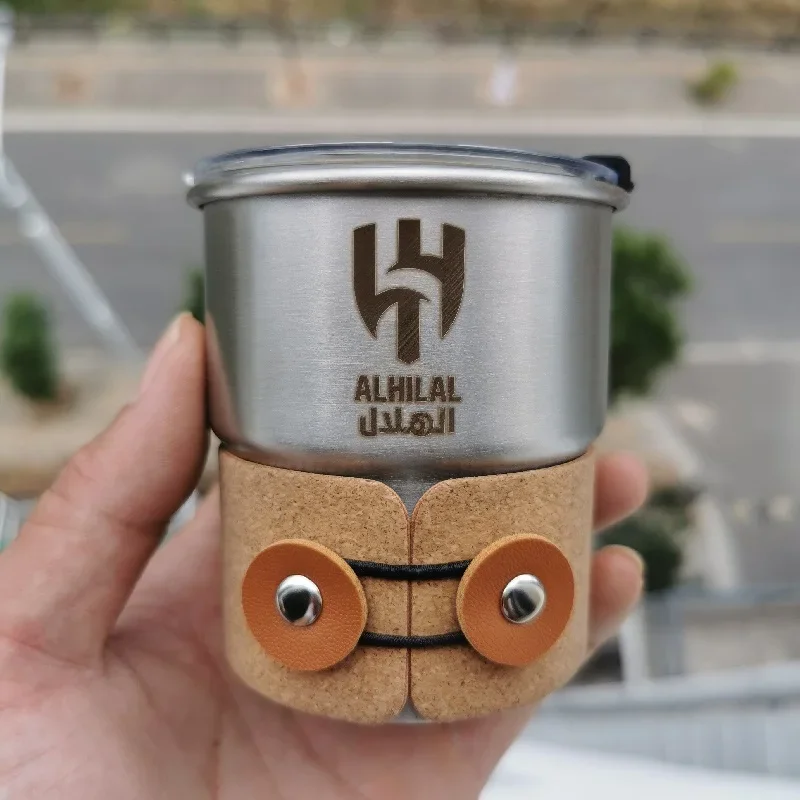 كوب الهلال من الفولاذ المقاوم للصدأ القهوة القدح 3...