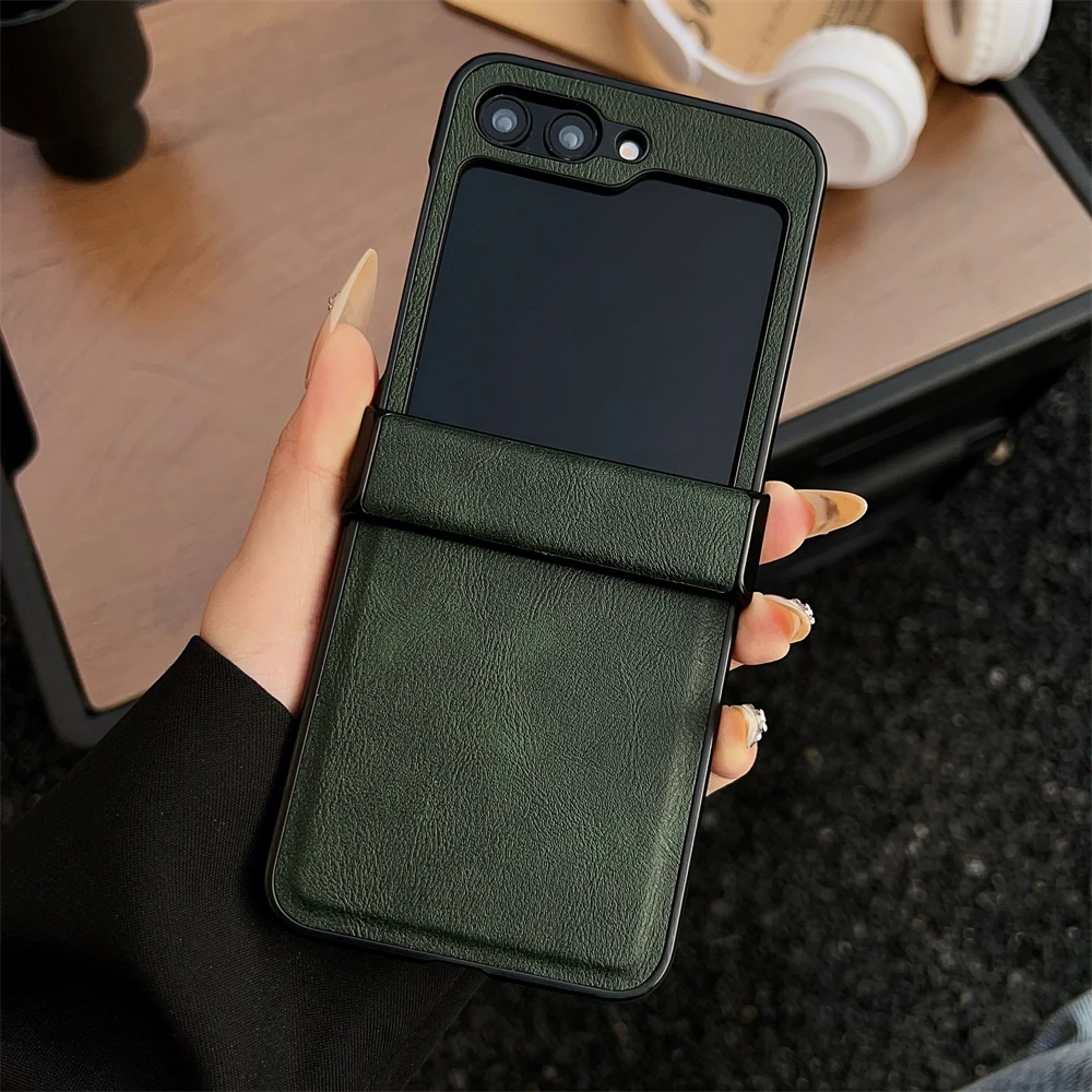 Retro Business PU Leather Texture Phone Case with Shockproof Hinge Protection