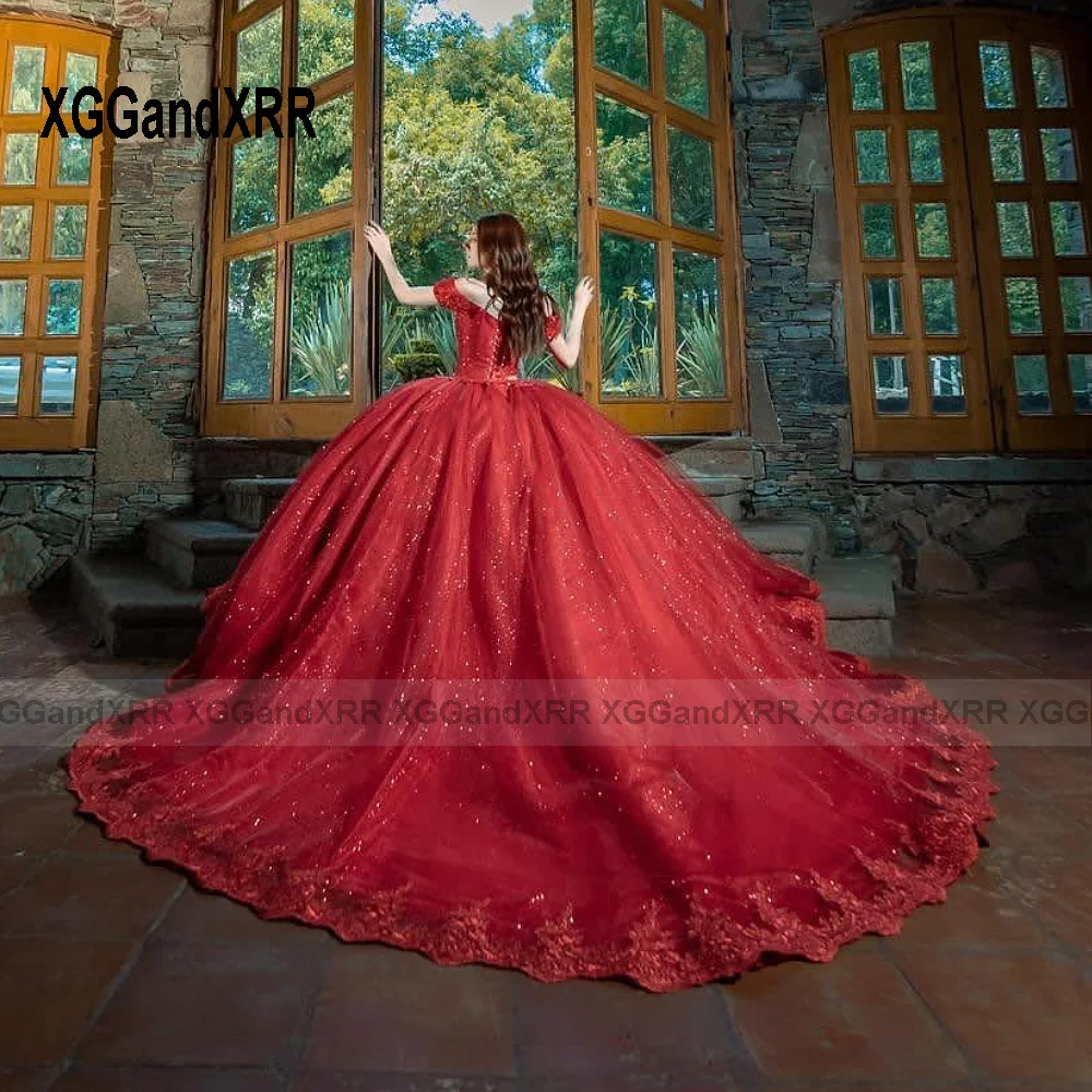 Красное пышное платье принцессы для девушек 15-16 лет, 2023