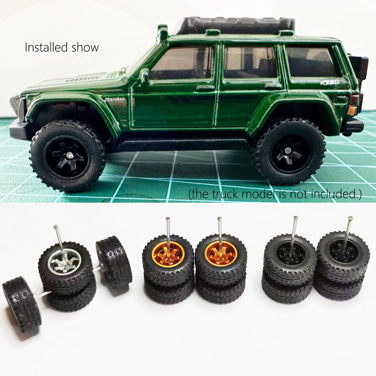 Lote De 20 Neumáticos Todoterreno A Escala 1/64 – Ruedas De Goma De 18.3 Mm Para Modelos De Camión RC Y SUV, Extraíbles, Colores Aleatorios