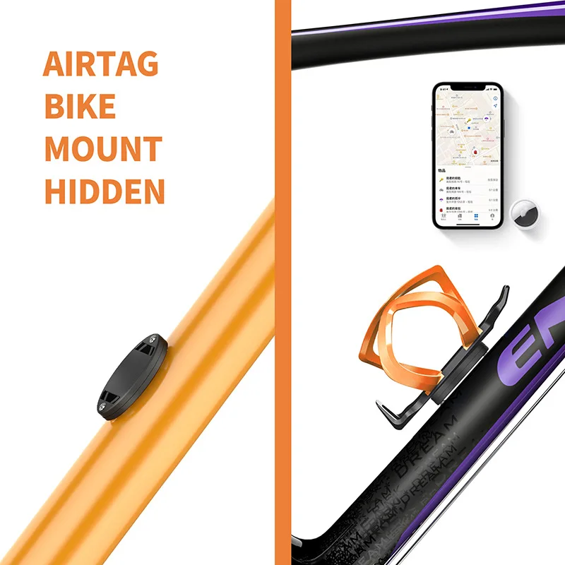 AirTag Bike Bicycle Support Holder Tracker Positioner Protective Cover Anti lost GPS Location Case For Apple Airtags gps locator anti lost tracker anti lose tracker item locator