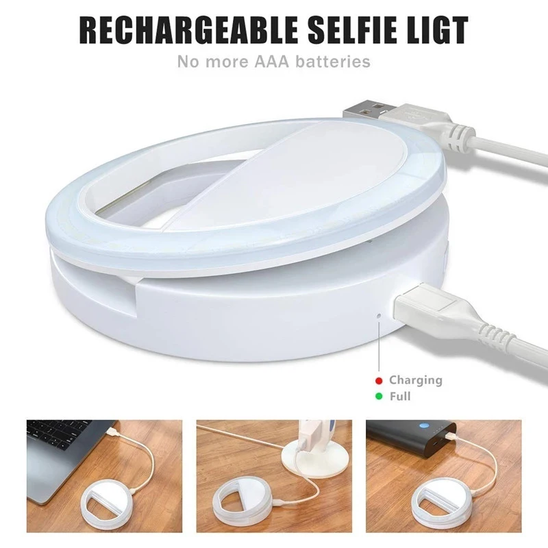 Portable LED Selfie Ring Light for Mobile Phone Photography