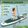 Inflatable Stand Up Paddle Board for adults and youth 11ft/10'6 black with gray accents ultra-durable PVC drop-stitch construct