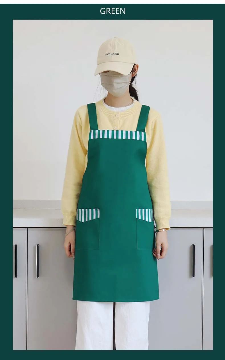 Unisex anpassbare Firmenlogo-Küchenschürze, Koch-Arbeitskleidung für Grill, Restaurant, Bar, Geschäft, Cafés, Beauty Nail Studios Uniform – Detail 17