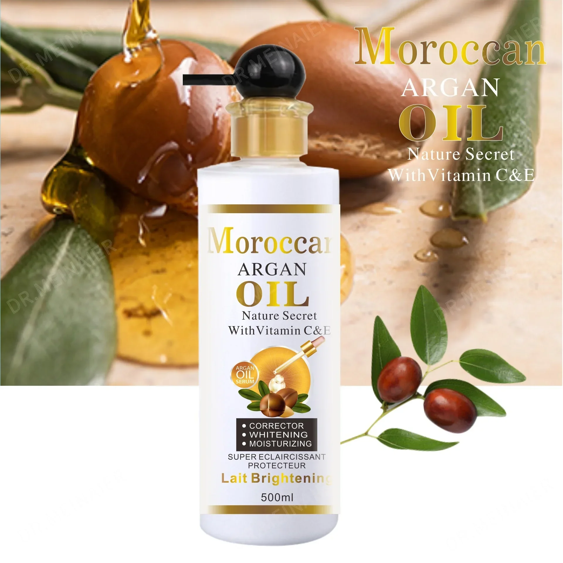 500ml Argan Whitening Body Lotion Moisturizing Refreshing and Not Greasy Body Cream Kojic Acid and Carrot Body Lotion 4