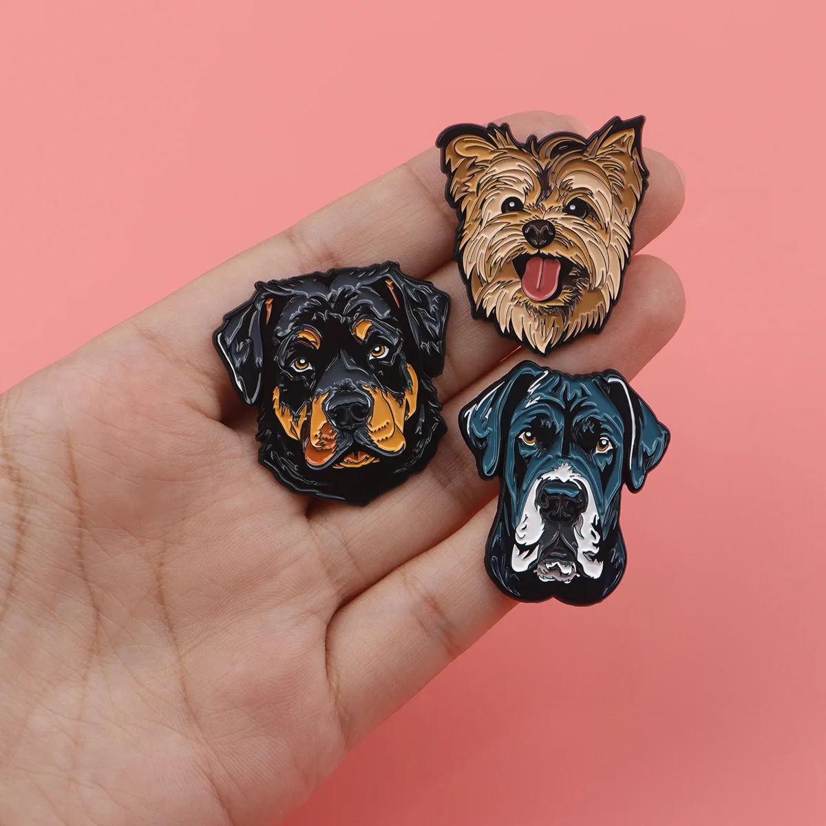 Pet Dog Enamel Pins German Shepherd Husky French Bulldog Corgi Cartoon Animal Brooches Lapel Backpack Badge Jewelry