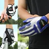 PGM Golf Gloves Men's Elastic Magic Gloves Non slip Breathable Microfiber Cloth Gloves Single Left Hand Blue/White/Grey ST037 2