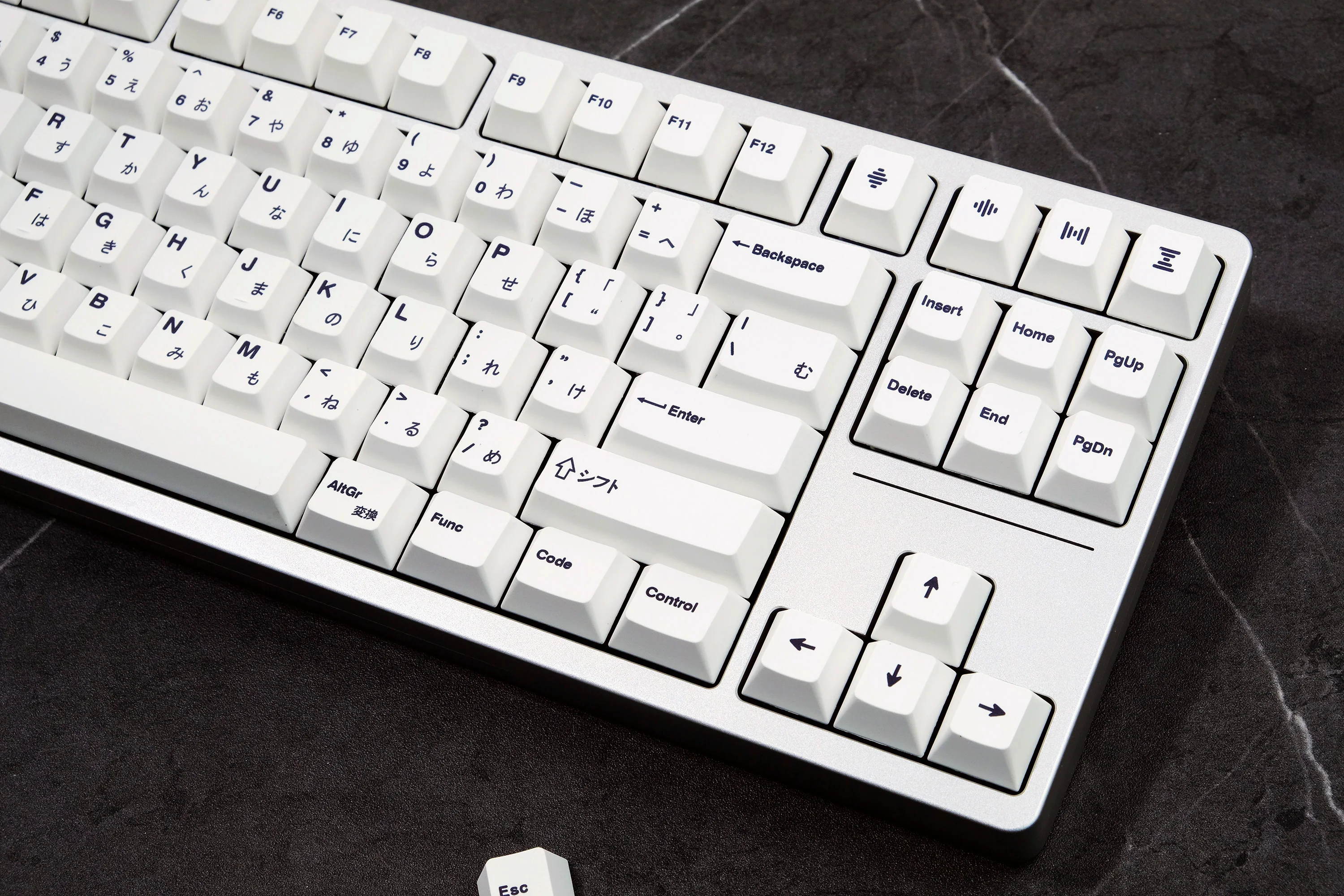 touches japonaises blanches minimalistes pour clavier pavé de embauaucun pbt trempé pour layout