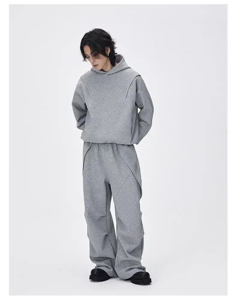 C  Loose leaf cutting hoodie space cotton polyester material embroidery logo casual minimalist cleanfit -