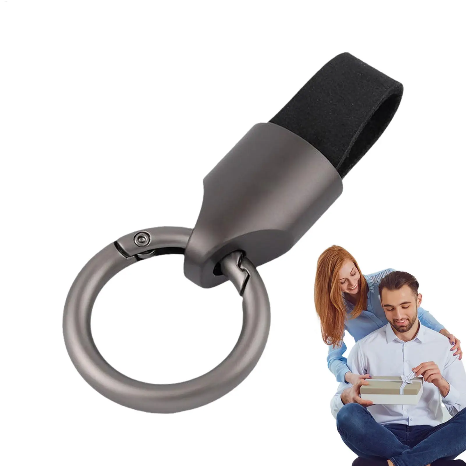 Elegant Leather Keychain and Key Holder