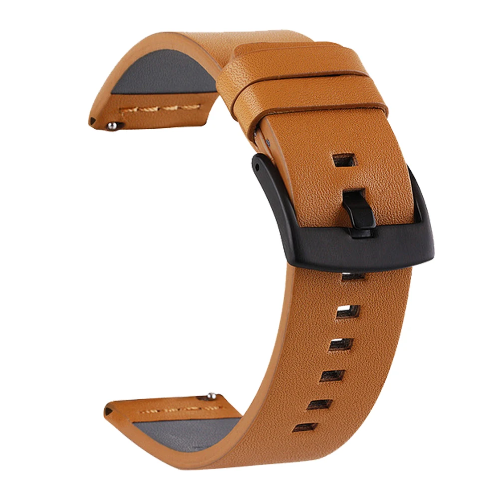 Premium 24mm Genuine Leather Strap - Elegant Replacement Band
