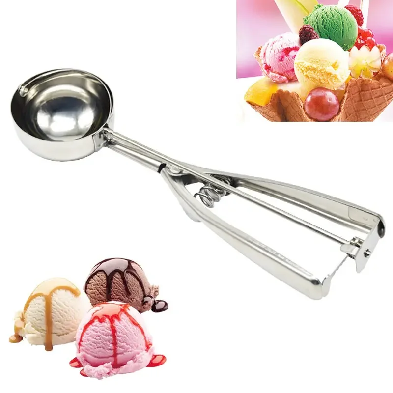 Practical Multi functional Spoon Modern Fashion Household Kitchen Supplies Lightweight Ice Cream Spoon Creative Stainless Steel