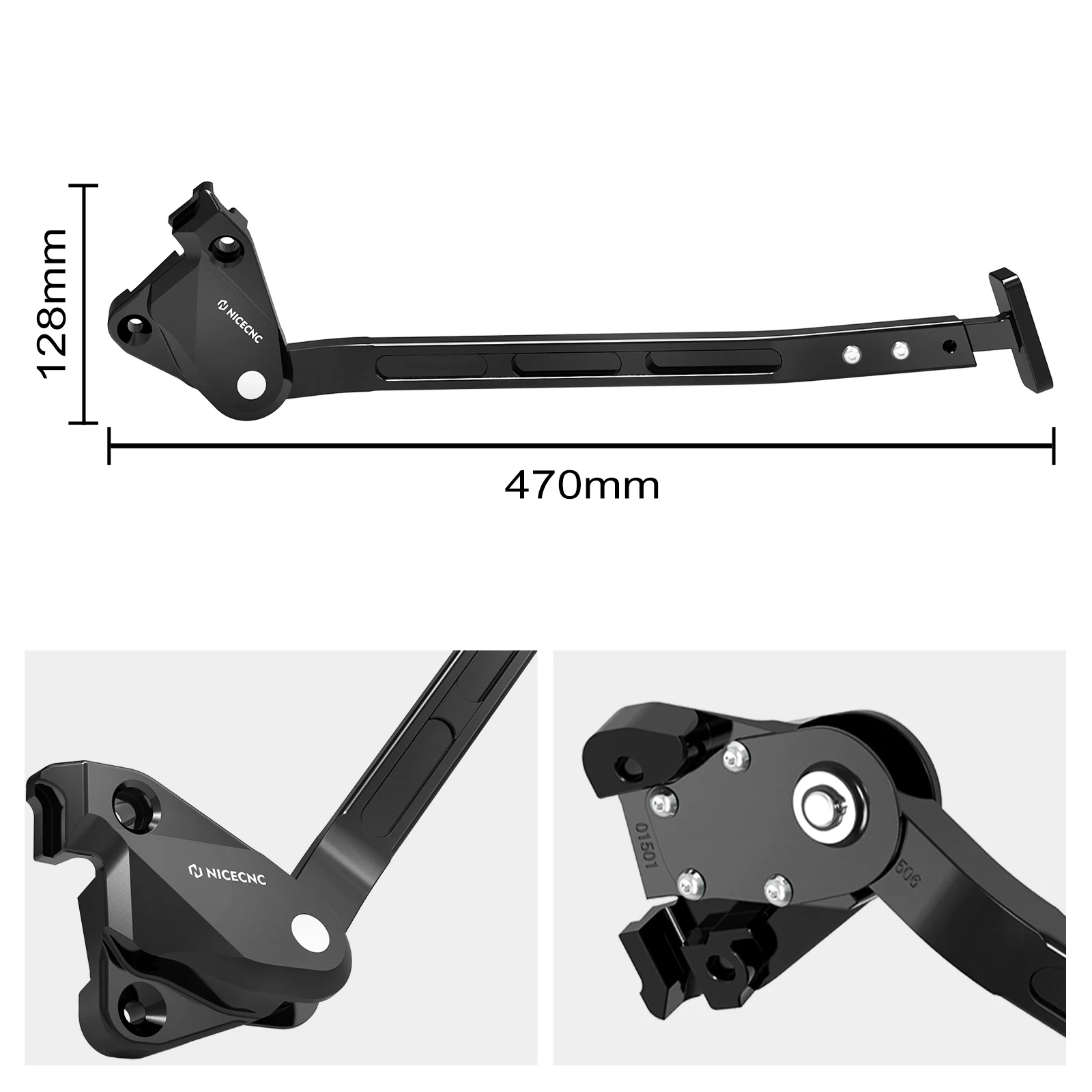 For-Husqvarna TC 125 250 FC 250 350 450 25MM Adjustable Kickstand Side Stand For GasGas MC 125 250F 350F 450F -23