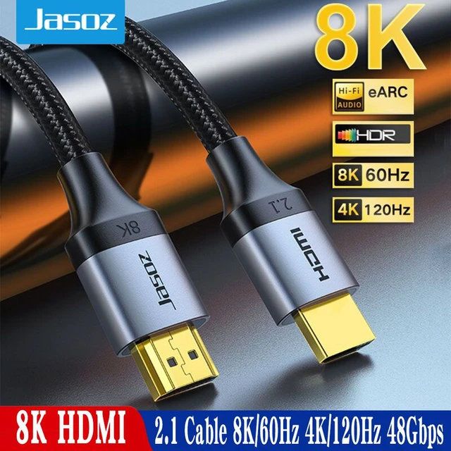 Jasoz HDMI Cable 5M 10m 8K 48Gbps High-speed HDMI 2.1 Male