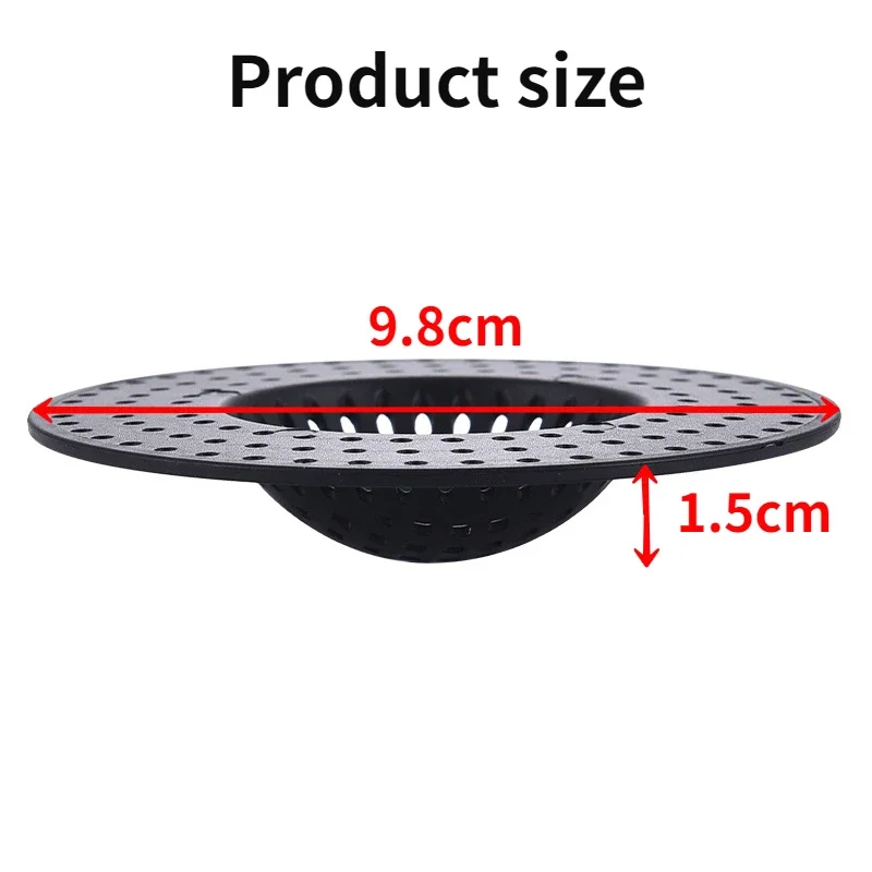 Description Picture 6 of item1/2pcs Kitchen Sink Filter Strainer Sewer Filtering Net Stopper Floor Drains Hair Catcher Waste Collector for Home  Accessories