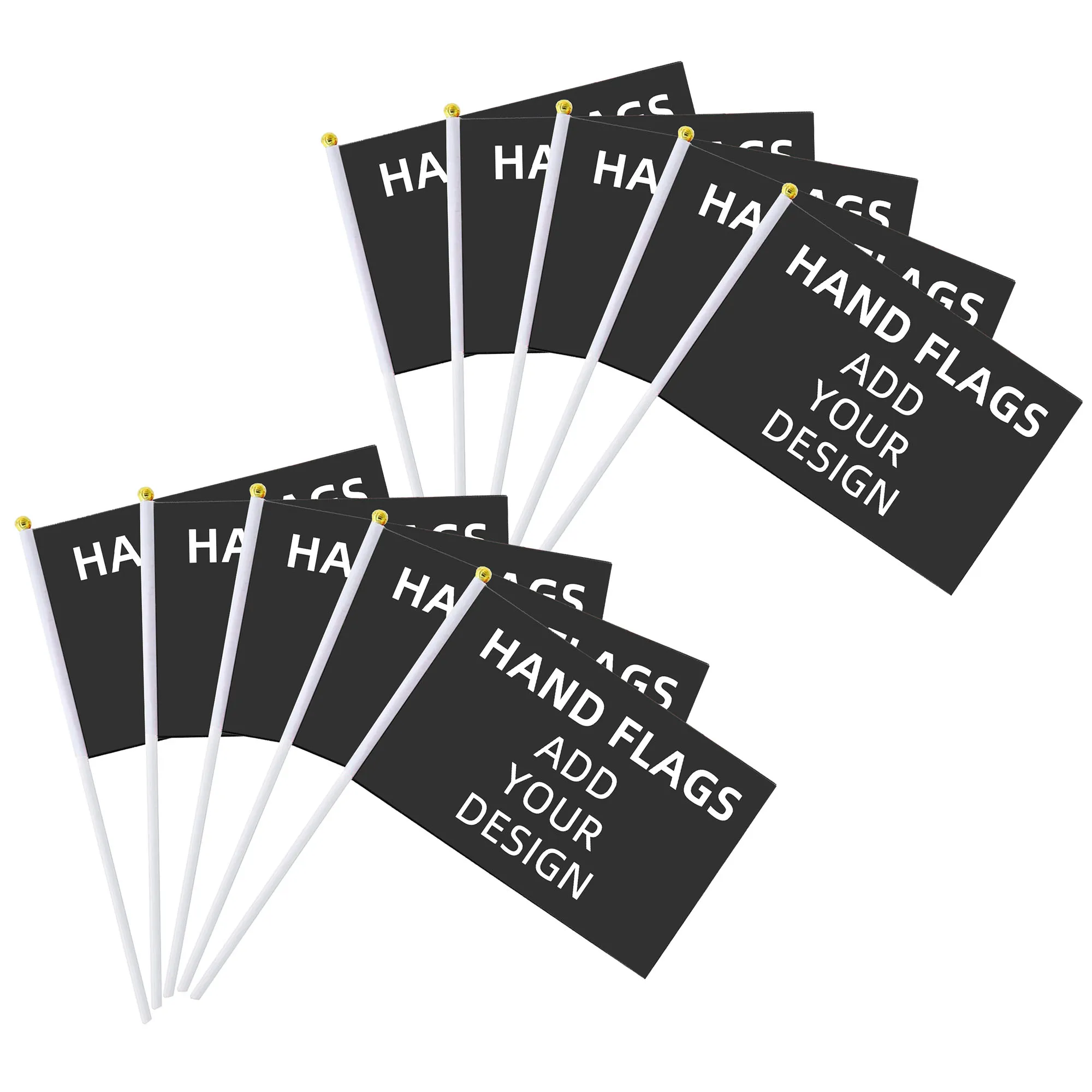 

Custom Stick Flag,Personalized Small Mini Flags Portable Hand Held Waving with Plastic Pole Single Sided