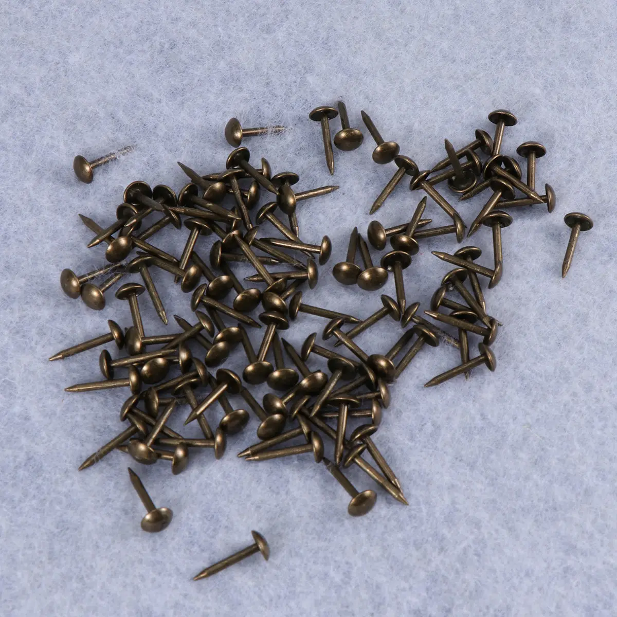 100개 6x14mm 두꺼운 철제 원형 못, 가구, 실내 장식, DIY 코르크 보드 장, 부드럽고 거스름 없는 황동 못