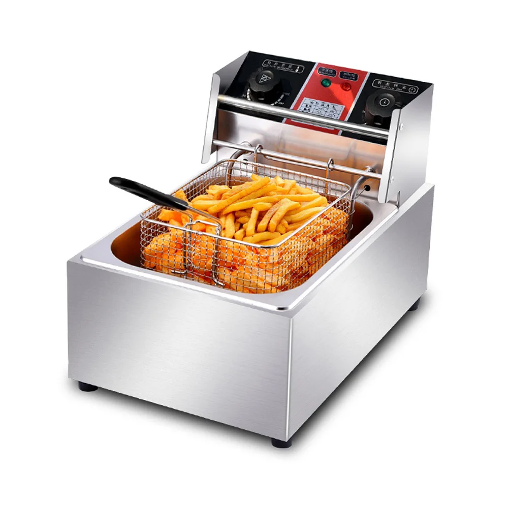Double-cylinder deep fryer fries machine gas fryer