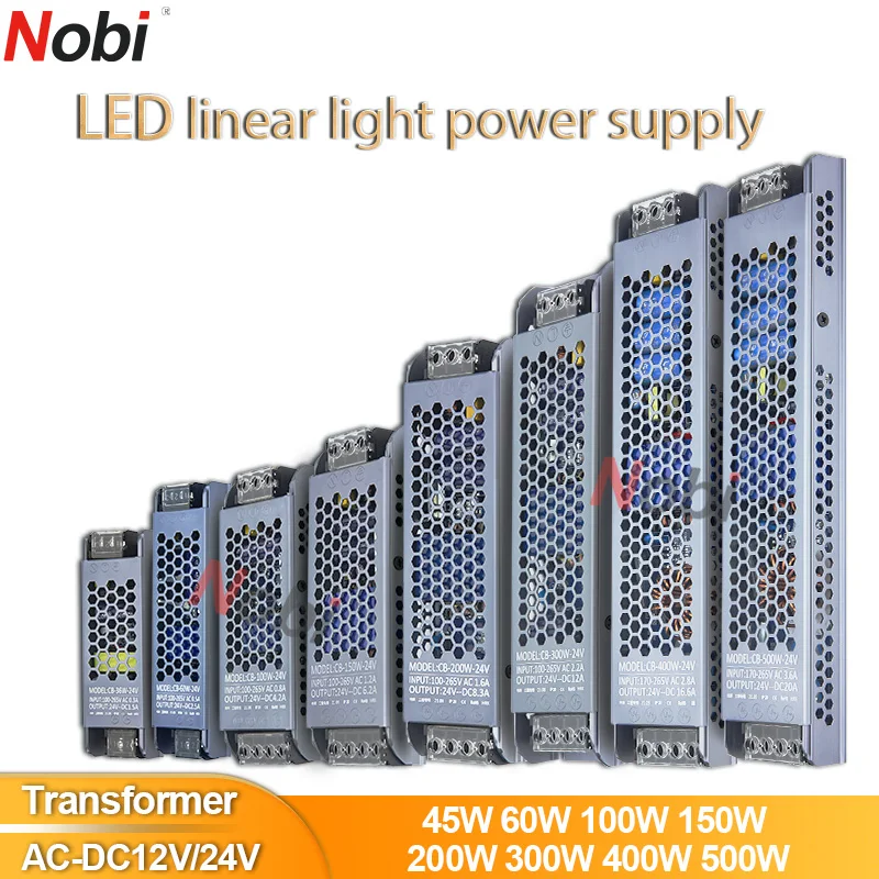

High Quality Ultra Thin LED Lighting Transformers DC 12V 24V Power Supply 60W 100W 150W 200W 300W 400W 500W LED Driver Converter